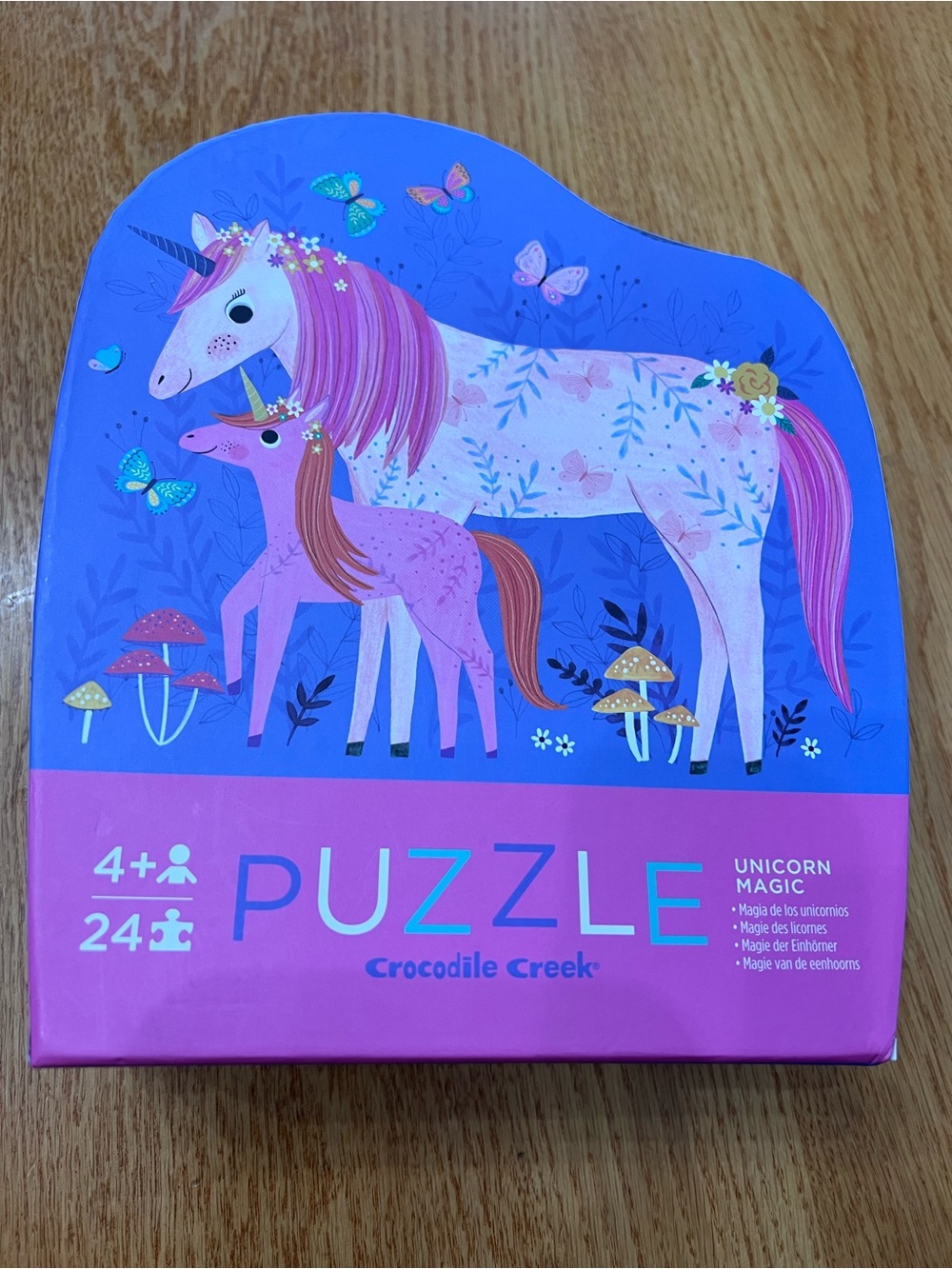 Crocodile Creek Unicorn Magic 24-Piece Puzzle - Pink & Purple